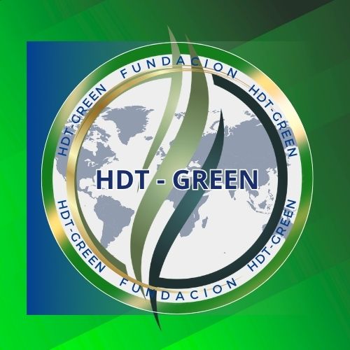 FUNDACION hdt-green degrade linea verde hoja y azul degrade
